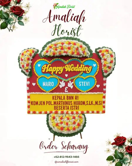 Papan Bunga Pernikahan Blangpegayon